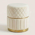 Velvet Pouffe Ottoman Diamond Stool