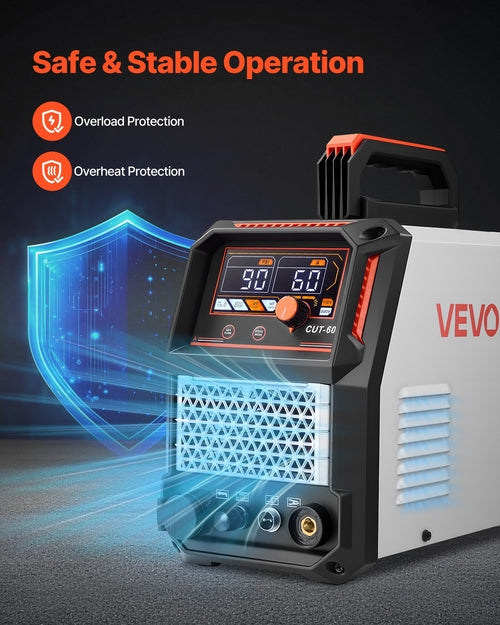 Plasma Cutter, 60A Non-Touch Pilot Arc Plasma Cutting Machine, Digital