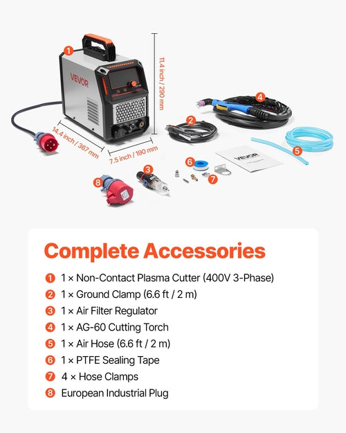 Plasma Cutter, 60A Non-Touch Pilot Arc Plasma Cutting Machine, Digital